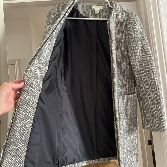 H&M Grey Tweed Coat - Picture 4 of 6